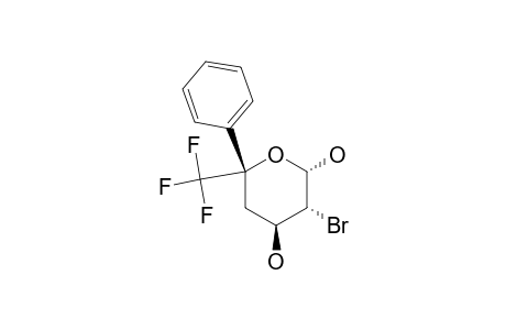 2H-Pyran-2,4-diol, 3-bromotetrahydro-6-phenyl-6-(trifluoromethyl)-, (2.alpha.,3.alpha.,4.beta.,6.beta.)-(.+-.)-