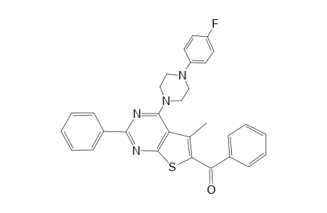 [4-[4-(4-Fluorophenyl)-1-piperazinyl]-5-methyl-2-phenyl-6-thieno[2,3-D]pyrimidinyl]-phenylmethanone