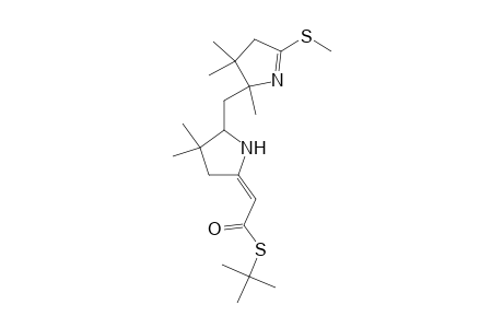 [4,4-DIMETHYL-5-(2,3,3-TRIMETHYL-5-METHYLSULFANYL-3,4-DIHYDRO-2H-PYRROL-2-YLMETHYLENE)PYRROLIDIN-2-YLIDENE]HIOACETIC ACID, S-tert-BUTYL ESTER