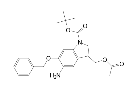 3-(acetoxymethyl)-5-amino-6-benzoxy-indoline-1-carboxylic acid tert-butyl ester