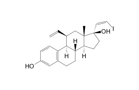 (8S,9S,11R,13S,14S,17R)-11-ethenyl-17-[(Z)-2-iodanylethenyl]-13-methyl-7,8,9,11,12,14,15,16-octahydro-6H-cyclopenta[a]phenanthrene-3,17-diol