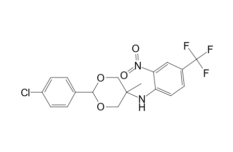 2-(4-Chlorophenyl)-5-methyl-N-[2-nitro-4-(trifluoromethyl)phenyl]-1,3-dioxan-5-amine