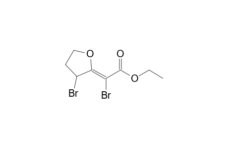 (2E)-2-bromo-2-(3-bromo-2-oxolanylidene)acetic acid ethyl ester