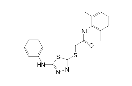 2-[(5-anilino-1,3,4-thiadiazol-2-yl)sulfanyl]-N-(2,6-dimethylphenyl)acetamide