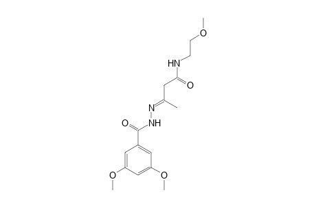 3-[(3,5-Dimethoxybenzoyl)hydrazono]-N-(2-methoxyethyl)butyramide