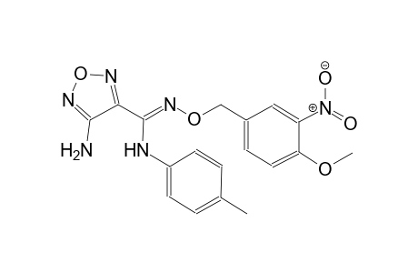 4-amino-N'-[(4-methoxy-3-nitrobenzyl)oxy]-N-(4-methylphenyl)-1,2,5-oxadiazole-3-carboximidamide