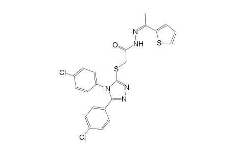 2-{[4,5-bis(4-chlorophenyl)-4H-1,2,4-triazol-3-yl]sulfanyl}-N'-[(Z)-1-(2-thienyl)ethylidene]acetohydrazide