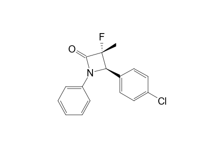 (3R,4R)-3-Fluoro-3-methyl-4-(4-chlorophenyl)-1-phenyl-2-azetidinone