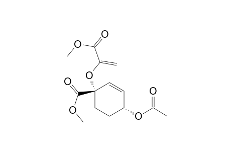 2-Cyclohexene-1-carboxylic acid, 4-(acetyloxy)-1-[[1-(methoxycarbonyl)ethenyl]oxy]-, methyl ester, trans-(.+-.)-