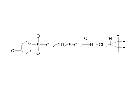 2-{{2-[(p-chlorophenyl)sulfonyl]ethyl}thio}-N-(cyclopropylmethyl)acetamide