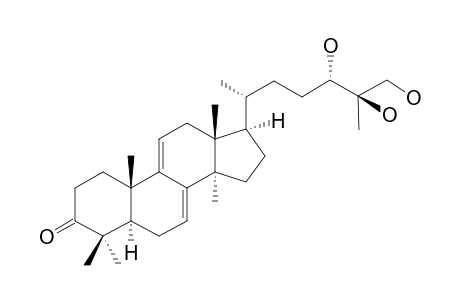 GANODERMANONTRIOL;24,25,26-TRIHYDROXY-5-ALPHA-LANOSTA-7,9(11)-DIEN-3-ONE