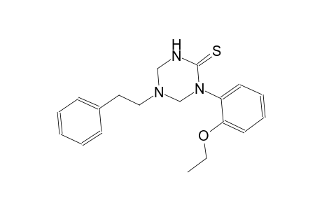 1-(2-ethoxyphenyl)-5-(2-phenylethyl)tetrahydro-1,3,5-triazine-2(1H)-thione