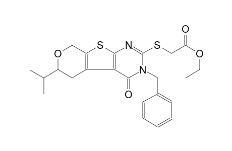 ethyl [(3-benzyl-6-isopropyl-4-oxo-3,5,6,8-tetrahydro-4H-pyrano[4',3':4,5]thieno[2,3-d]pyrimidin-2-yl)sulfanyl]acetate