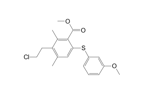 Methyl 4,6-dimethyl-5-(2-chloroethyl)-2-(3-methoxyphenylsulfanyl)-benzoate