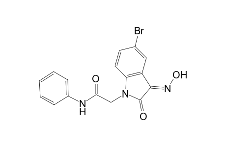 2-[(3E)-5-bromanyl-3-hydroxyimino-2-oxidanylidene-indol-1-yl]-N-phenyl-ethanamide
