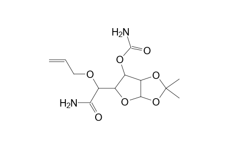 Tetrahydrofuro[2,3-d]dioxolane, 5-(.alpha.-allyloxyacetamide)-6-carbamoyloxy-2-ethyl-