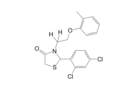 2-(2,4-dichlorophenyl)-3-[2-(o-tolyloxy)ethyl]-4-thiazolidinone