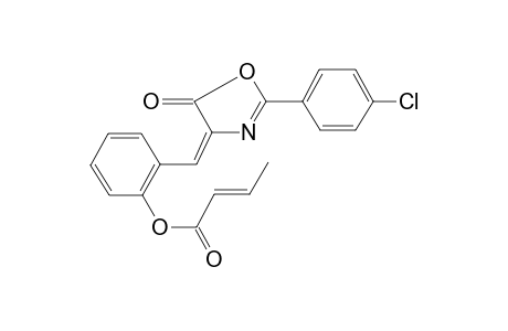 2-butenoic acid, 2-[(E)-(2-(4-chlorophenyl)-5-oxo-4(5H)-oxazolylidene)methyl]phenyl ester, (2E)-