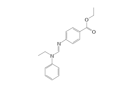 p-{[(N-ethylanilino)methylene]amino}benzoic acid, ethyl ester