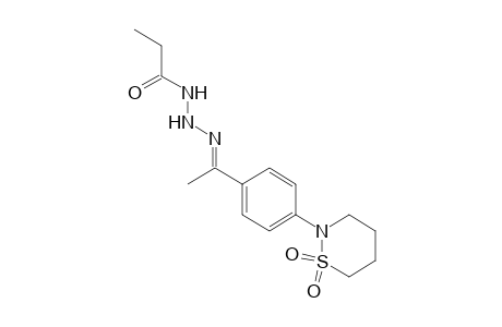 propionic acid, 2-{[alpha-methyl-p-(tetrahydro-2H-1,2-thiazin-2-yl)-benzylidene]amino}hydrazide, S,S-dioxide