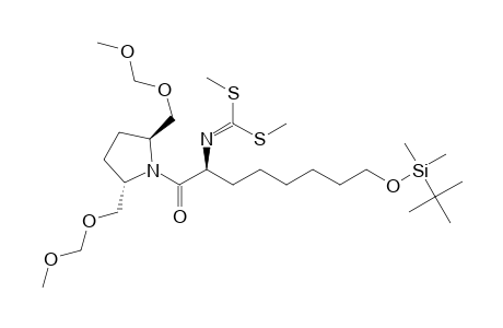 Carbonimidodithioic acid, [1-[[2,5-bis[(methoxymethoxy)methyl]-1-pyrrolidinyl]carbonyl]-7-[[(1,1-dimethylethyl)dimethylsilyl]oxy]hept yl]-, dimethyl ester, [2S-[1(R*),2.alpha.,5.beta.]]-