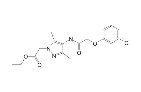 1H-Pyrazole-1-acetic acid, 4-[[2-(3-chlorophenoxy)acetyl]amino]-3,5-dimethyl-, ethyl ester