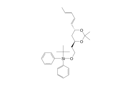 (3S,5R,6E,8E)-1-O-[(TERT.-BUTYL)-DIPHENYLSILYLOXY]-3,5-O-(ISOPROPYLIDEN)-DECA-6,8-DIEN-3,5-DIOL