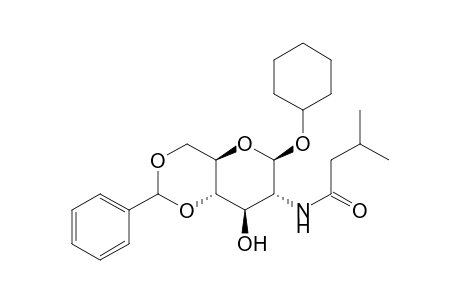 .beta.-D-Glucopyranoside, cyclohexyl 2-deoxy-2-[(3-methyl-1-oxobutyl)amino]-4,6-o-(phenylmethylene)-