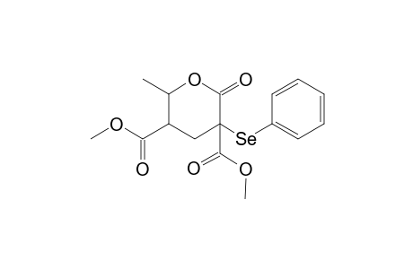 Dimethyl c-6-methyl-2-oxo-3-phenylselenotetrahydro-2H-pyran-r-3,c-5-dicarboxylate and dimethyl t-6-methyl-2-oxo-3-phenylselenotetrahydro-2H-pyran-r-3,t-5-dicarboxylate (1:1 mixture)