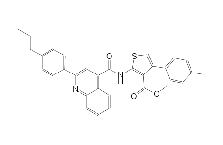 methyl 4-(4-methylphenyl)-2-({[2-(4-propylphenyl)-4-quinolinyl]carbonyl}amino)-3-thiophenecarboxylate