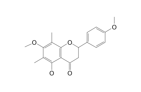 5-Hydroxy-7-methoxy-2-(p-methoxyphenyl)-6,8-dimethyl-4-chromanone, (.+/-.)-