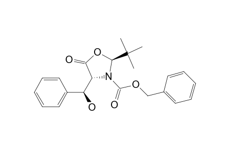 3-Oxazolidinecarboxylic acid, 2-(1,1-dimethylethyl)-4-(hydroxyphenylmethyl)-5-oxo-, phenylmethyl ester, [2S-[2.alpha.,4.beta.(R*)]]-