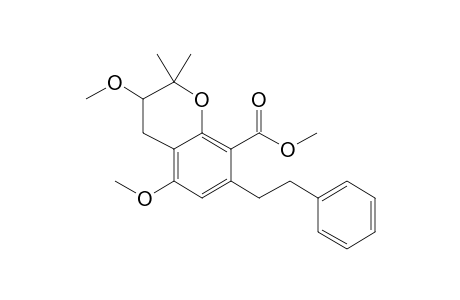 3-Hydroxy-5-methoxy-2,2-dimethyl-7-(2-phenylethyl)-3,4-dihydrochromene-8-carboxylic acid, 2me derivative