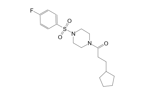 piperazine, 1-(3-cyclopentyl-1-oxopropyl)-4-[(4-fluorophenyl)sulfonyl]-