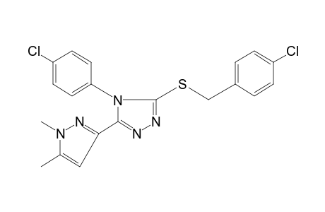 3-[(p-chlorobenzyl)thio]-4-(p-chlorophenyl)-5-(1,5-dimethylpyrazol-3-yl)-4H-1,2,4-triazole