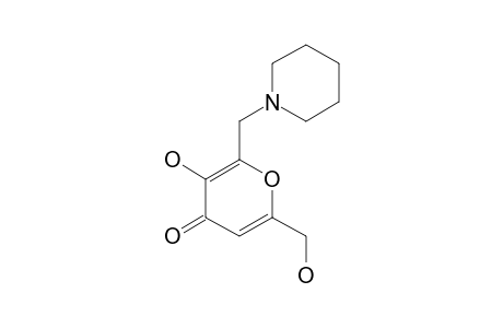 3-hydroxy-6-(hydroxymethyl)-2-(piperidinomethyl)-4H-pyran-4-one