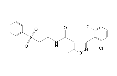 3-(2,6-dichlorophenyl)-5-methyl-N-[2-(phenylsulfonyl)ethyl]-4-isoxazolecarboxamide