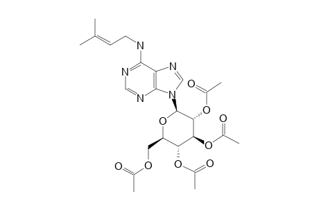 (2R,3R,4S,5R,6R)-2-(acetoxymethyl)-6-(6-(3-methylbut-2-enylamino)-9H-purin-9-yl)tetrahydro-2H-pyran-3,4,5-triyl triacetate