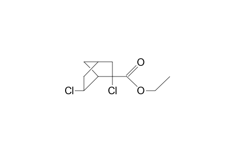 endo, exo-2,6-Dichloro-bicyclo(2.2.1)heptane exo-2-carboxylic acid, ethyl ester