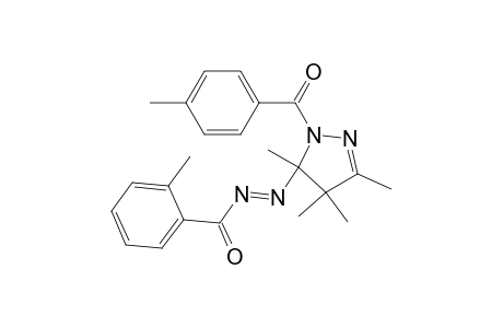 1H-Pyrazole, 4,5-dihydro-3,4,4,5-tetramethyl-1-(4-methylbenzoyl)-5-[(4-methylbenzo yl)azo]-