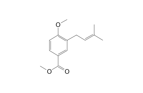 4-Hydroxy-3-(3-methylbut-2-enyl)benzoic acid, 2me derivative