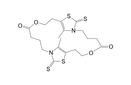 4,12-Dimethyl-8,16-dioxo-4,12-dithioxo-4,12-tetrahydro-1,9-dioxa-4,12(5,3)-bis(thiazola)hexadecaphane