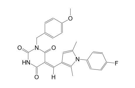 (5Z)-5-{[1-(4-fluorophenyl)-2,5-dimethyl-1H-pyrrol-3-yl]methylene}-1-(4-methoxybenzyl)-2,4,6(1H,3H,5H)-pyrimidinetrione