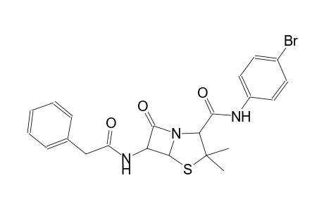 N-(4-bromophenyl)-3,3-dimethyl-7-oxo-6-(2-phenylacetamido)-4-thia-1-azabicyclo[3.2.0]heptane-2-carboxamide