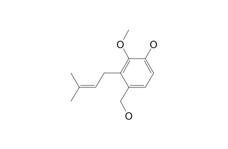 4-Hydroxy-3-methoxy-2-(3-methyl-2-buten-1-yl)benzyl alcohol