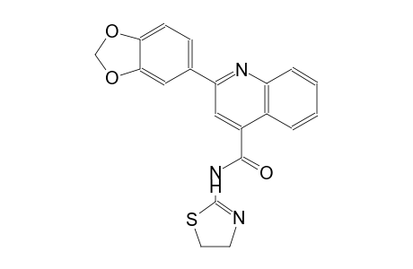 2-(1,3-benzodioxol-5-yl)-N-(4,5-dihydro-1,3-thiazol-2-yl)-4-quinolinecarboxamide