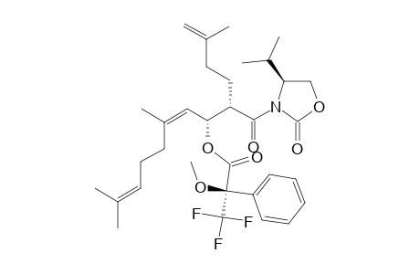 #SYN-12;[1R,(2Z)]-1-[(1S)-1-[[(4S)-4-ISOPROPYL-2-OXO-1,3-OXAZOLIDIN-3-YL]-CARBONYL]-4-METHYL-PENT-4-ENYL]-3,7-DIMETHYL-OCTA-2,6-DIENYL-(2R)-3,3,3-TRIFLUORO-2-M