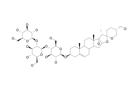 25R-SPIROST-5-ENE-3-BETA,17-ALPHA,27-TRIOL-3-O-[O-BETA-D-GLUCOPYRANOSYL-(1->2)-O-BETA-D-GLUCOPYRANOSYL-(1->4)-BETA-D-GLUCOPYRANOSIDE]