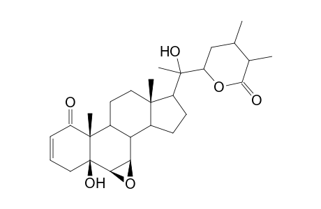 Wityasomniferol B [5.alpha.,20.alpha.-f(R)-Dihydroxy-6.alpha.,7.alpha.-epoxy-1-oxowitha-2-enolide]