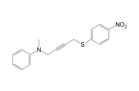 N-methyl-N-{4-[(p-nitrophenyl)thio]-2-butynyl}aniline